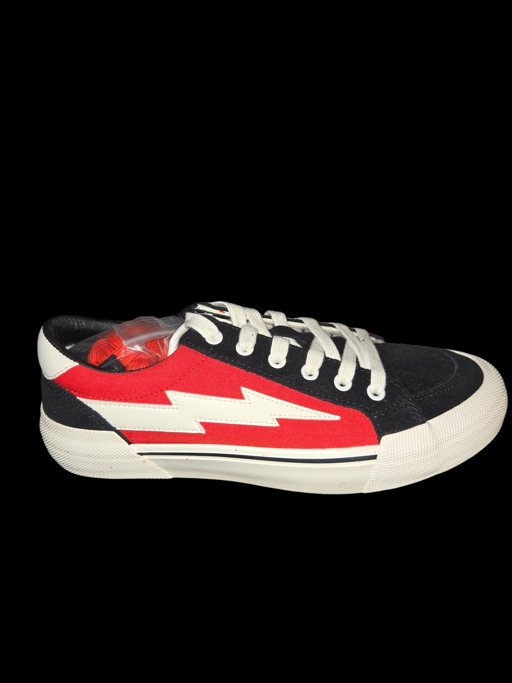 Revenge X Storm Low-Top Vol.2 in Black and Red with White Lightning Accent